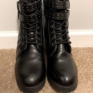 Black Womens Combat Boots